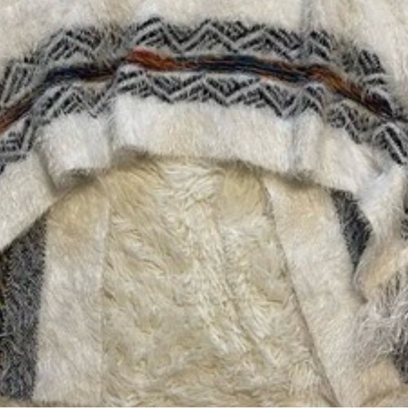 Northern Angel Open Front Cardigan Aztec‎ Boho Tribal Southwestern XL Fuzzy - Picture 7 of 11